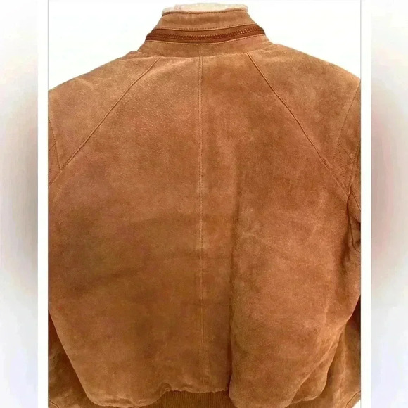 BERMAN’s LEATHER EXPERTS Leather Suede Bomber VINTAGE Jacket - RARE AMAZING - Picture 6 of 11